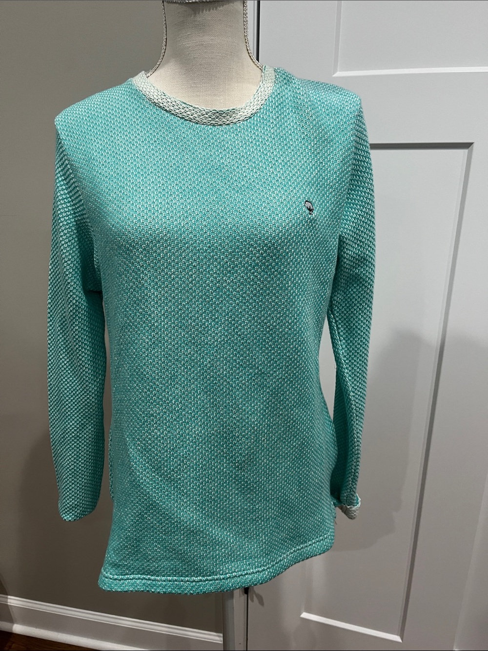 The Southern Shirt Company Seafoam Green Waffle Knit Pullover